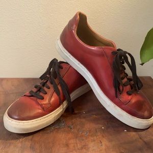 Not for sale Kenneth Cole Red  Leather Low Top dress Sneakers size 10